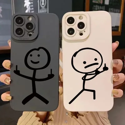 귀여운 만화 매치맨 무광 실리콘 폰 케이스 (아이폰 16, 11, 12, 13, 14, 15, 17 Pro Max, XR, XS, X, 7, 8 Plus, SE2, 16E 호환) 소프트 백 커버