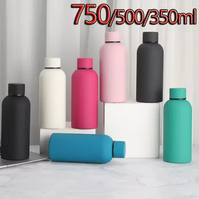 750/500/350ML 작은 입 보온병 컵 야외 자동차 스테인레스 스틸 콜라 병 더블 레이어 진공 컵 스포츠 주전자 체육관