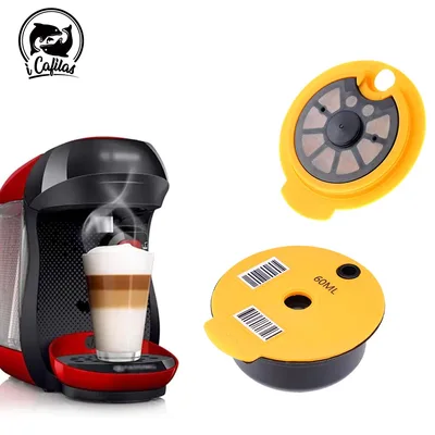BOSCH-s 기계 Tassimo 리필 가능 필터 메이커 포드 탬퍼 용 60/180/200/220ML 재사용 가능한 커피 캡슐 포드