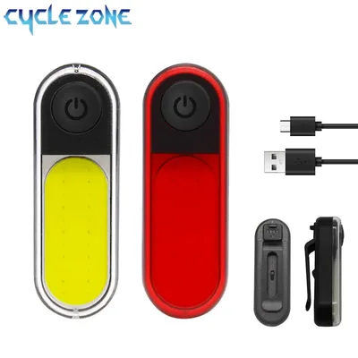 자전거 후방 라이트 방수 자전거 라이트, COB USB 충전식, Mtb 자전거 미등, 사이클링 안전용, 5 가지 모드 라이트