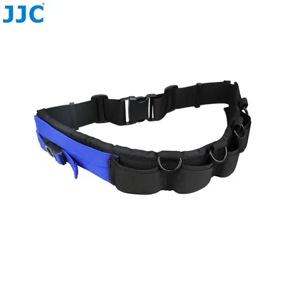 JJC 다기능 야외 사진 삼각대 카메라 가방 렌즈 파우치를 걸기위한 D-링이있는 조절 가능한 허리 스트랩 벨트