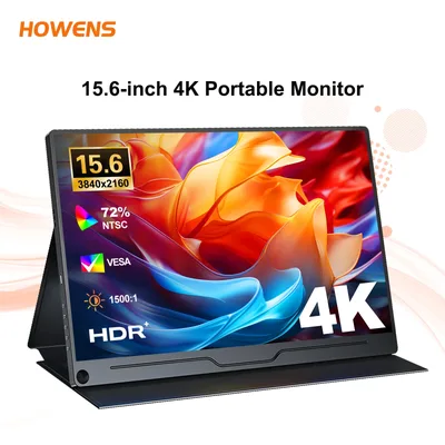 4K 게이밍 모니터 15.6인치 휴대용 모니터 3840x2160 60Hz 확장 화면 디스플레이 Xbox PS 4 5 스위치 사무용 전화용