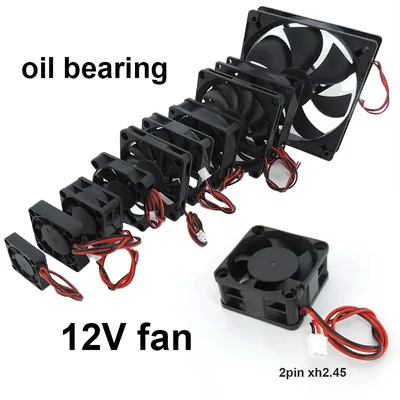40mm 50mm 6cm 80mm DC 12V 2pin 냉각 팬 3D 프린터 컴퓨터 PC CPU 쿨러 모터 케이스 냉각 12cm 팬