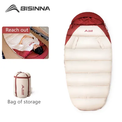 BISINNA XL 침낭 성인용 경량 웨어러블 침낭 방수, 따뜻하고 추운 날씨, 3-4 계절