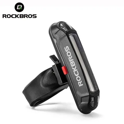 ROCKBROS 자전거 테일 라이트 방수 시트 포스트 경고 자전거 후면 조명 MTB 도로 LED 램프 테일 라이트 USB 충전 사이클링 라이트