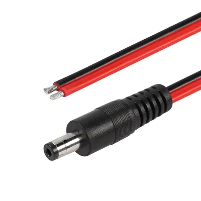 1pcs 14AWG DC 전원 공급 장치 CCTV 감시 보안 카메라 LED 스트립 라이트 모니터에 대 한 5.5mm x 2.5mm 남성 피그 테일 수리 케이블
