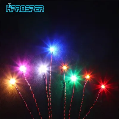 Hprosper LED 조명 액세서리, 레고 조명, DIY 팬, 빌딩 블록 모델과 호환 가능한 도트 조명, 팩당 3 개, 5V