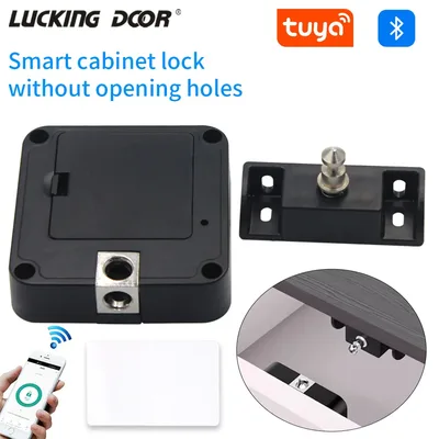 Tuya 숨겨진 캐비닛 잠금 장치, RFID 서랍, 보이지 않는 전자 잠금 장치, 비접촉식 캐비닛, 나무 서랍, 찬장 도구 상자, 앱 잠금 해제