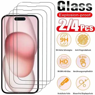 2~4개 아이폰 17 16 프로 맥스 스크린 보호필름 iPhone 17 Pro Max 강화유리 아이폰 17e 16e 15 14 13 12 11 Pro Max 용 전면 필름 아이폰17 강화 유리