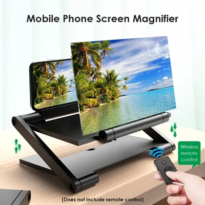 3D HD 휴대폰 화면 증폭기, 접이식 휴대폰 확대경, HD 프로젝터 화면 확대, 휴대폰 거치대, 14 인치