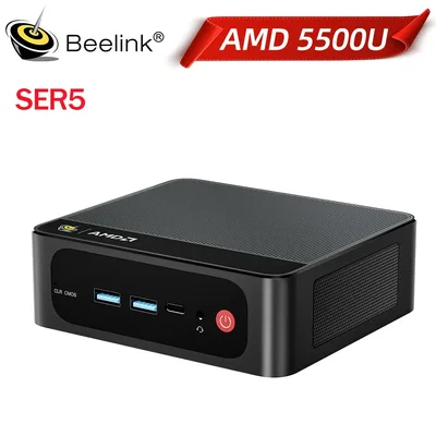 비링크 SER5 AMD R5 DDR4 5500U R3 3200U SER5 Max R7 DDR5 7735HS 미니 PC DDR4 16G 램 500G 타입-C 4K 윈도우11 데스크탑 게이머 컴퓨터