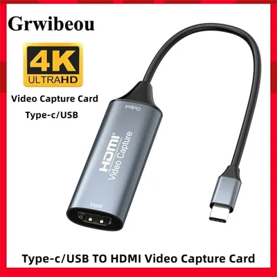 USB 3.0 비디오 캡처 카드 USB/Type-c-HDMI 호환 어댑터 게임 그래버 레코드 ms2130 라이브 스위치 Xbox PC Xiaomi 케이블