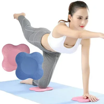 2pc 필라테스 무릎 패드 손목 손 보호 패드 미끄럼 방지 요가 매트 솔리드 컬러 소프트 TPE 폼 플랫 지원 패드 피트니스 액세서리