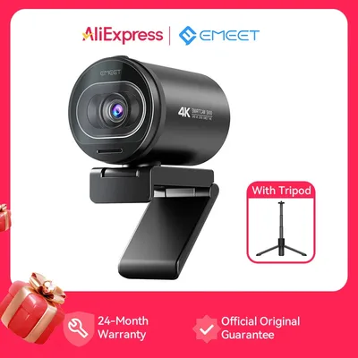 웹캠 4K 스트리밍 웹 카메라 1080P 60FPS EMEET S600 USB 컴퓨터/노트북 카메라(게임/유튜브/화상 통화용 듀얼 마이크 포함)