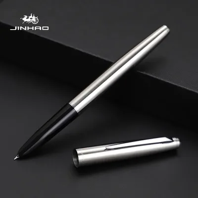 JINHAO 911 만년필 금융 팁 0.38mm 모든 스틸 클래식 바디 우아한 문구 사무용품 PK 9019