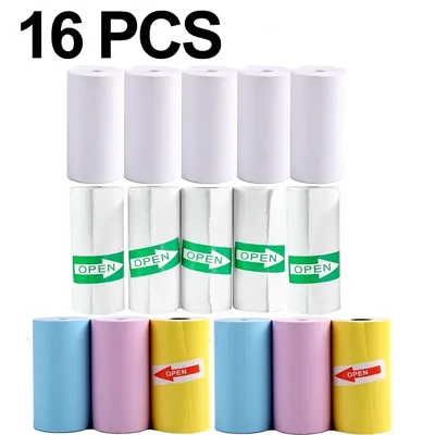 16 롤 감열지 57x25 Mm 모바일 POS 포토 프린터 용 인쇄 라벨 롤 금전 등록기 롤링 용지 Office 편지지
