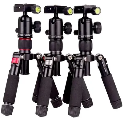 FM5S 휴대용 삼각대 경량 여행 스탠드 탁상용 비디오 미니 삼각대, 카메라 DSLR SLR 용 360도 볼 헤드 포함