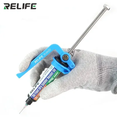 RELIFE RL-062D 노동 절약 5-10CC 마더 보드 수리 도구 용 새로운 솔더 페이스트 부스터 UV 솔더 마스크 잉크 용접 오일 푸셔
