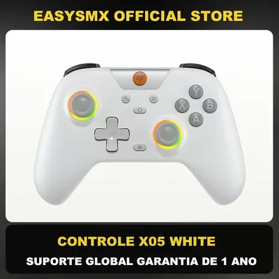 EasySMX X05 무선 게임패드 블루투스 게임 컨트롤러, PC/휴대폰/스위치/스팀 게이머 호환, RGB 조명, 홀 이펙트 탑재