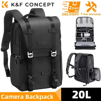 K&F CONCEPT 사진 전문 카메라 배낭 야외 여행 가방은 Sony Canon Nikon 용 삼각대 인체 공학적 디자인을 운반 할 수 있습니다