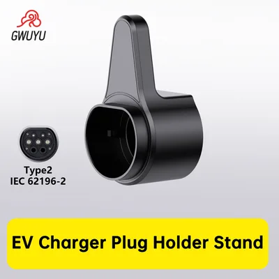EV 자동차 충전 건 거치대 브랜드 GWUYU GB-T20234 타입 1 타입 2 Tesla-TZ20 플러그 EV 충전 어댑터 파일 케이블 후크 행어