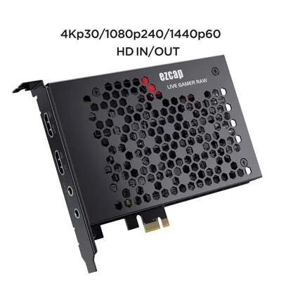 ezcap324B 라이브 게이머 Raw PCIE 4K 비디오 게임 캡처 카드 기록 및 게임 시스템 캠코더용 라이브 스트림