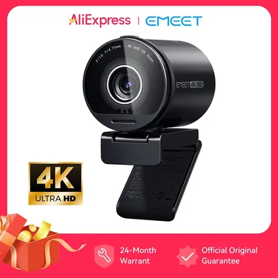 4K 웹캠 UHD 웹 카메라 HDR 스트리밍 USB 카메라등 듀얼 노이즈 캔슬링 마이크가 탑재된 EMEET S800 웹캠 Sony 센서 탑재