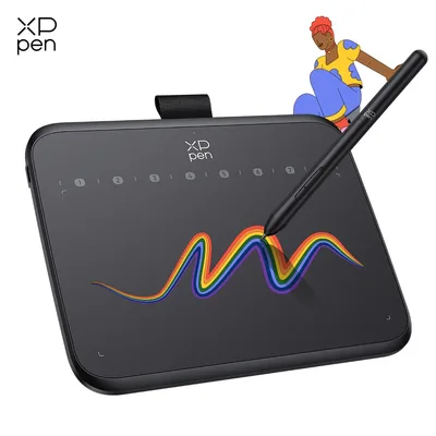 XPPen Deco 640 그래픽 태블릿 16K 압력 레벨 16x9cm 드로잉 영역 8개 키 60도 틸트 지원 OSU 게임 안드로이드 윈도우 맥 호환