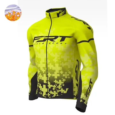 겨울 자켓 열 양털 남자 팀 사이클링 자켓 긴 소매 저지 정장 Mtb 도로 자전거 의류 Ciclismo Hombres