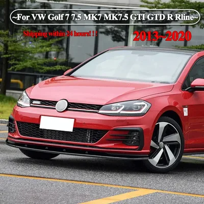 폭스 바겐 골프 7 7.5 MK7 MK7.5 GTI GTD R Rline 2013-2020 자동차 앞 범퍼 립 스포일러 스플리터 디퓨저 프로텍터 바디 키트 튜닝