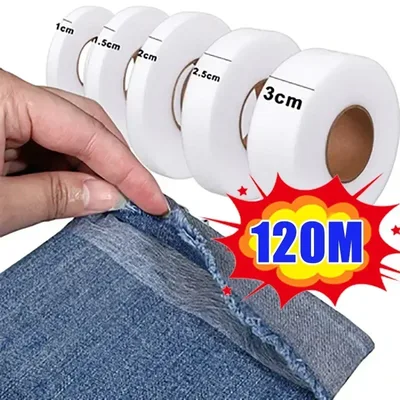 양면 부직포 Interlining 접착 테이프 철 밑단 테이프 가장자리 모자 의류에 대한 수리 바지 단축 DIY 봉제 공예