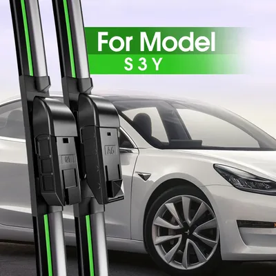 Tesla Model S 3 Y 용 2pcs 앞 유리 와이퍼 블레이드 2012-2023 2013 2016 2017 2020 2021 2022 앞 유리 창 액세서리