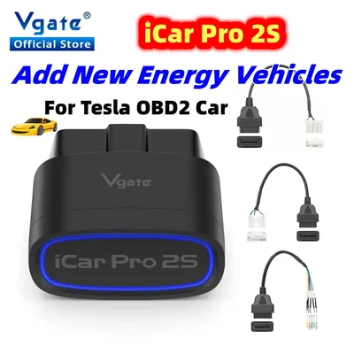 Vgate iCar Pro 2S ELM327 블루투스 5.2 안드로이드/iOS용 OBD2 자동차 진단 도구 OBD 2 자동 스캐너 테슬라 신에너지 차량용