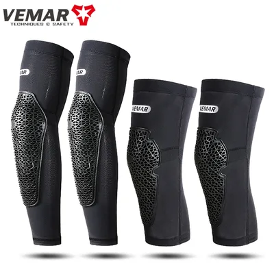 VEMAR 통기성 안티 가을 오토바이 무릎 팔꿈치 패드 고탄성 모토크로스 무릎 보호대 DH MTB 사이클링 모토 슬리브 Kneepads