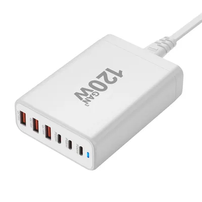 새로운 스타일 120W GaN 충전기 6 포트 USB 유형 C PD 충전기 빠른 충전 USB3.0 유형 C 빠른 충전기 휴대 전화 USB 충전기