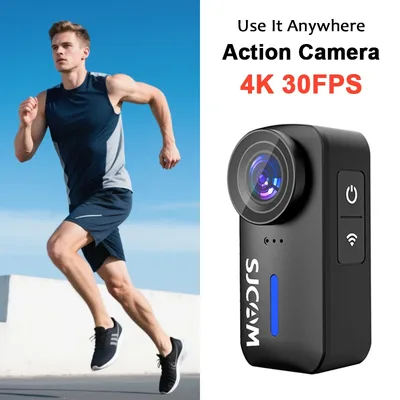 SJCAM C110+ 액션 카메라 170 °   울트라 와이드 4K 30fps 6축 자이로스코프 손떨림 방지 ﻿   브이로그, 사이클링, 낚시용 스포츠캠