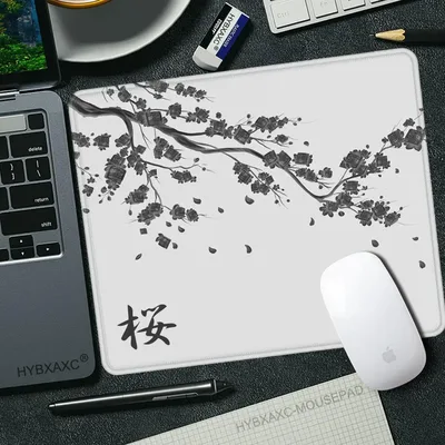 450x400 일본 벚꽃 게임 소형 마우스 패드 컴퓨터 사쿠라 데스크 매트 테이블 키보드 패드 노트북 쿠션 미끄럼 방지 데스크 패드