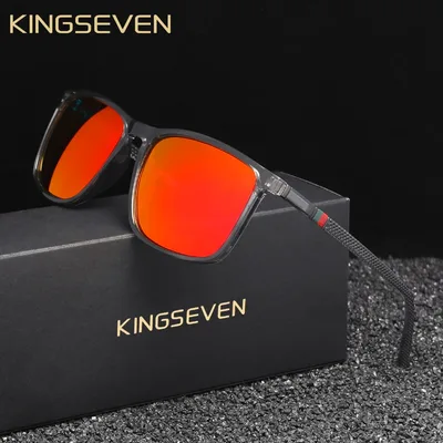 KINGSEVEN 남성용 선글라스 편광 눈부심 방지 미러 렌즈 직사각형 여성 UV400 컴포트 안경 액세서리