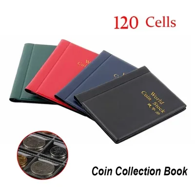 120 포켓 Coinings 컬렉션 앨범 도서 미니 페니 보관 가방 수집 돈 주최자 선물 Coinning 홀더 앨범