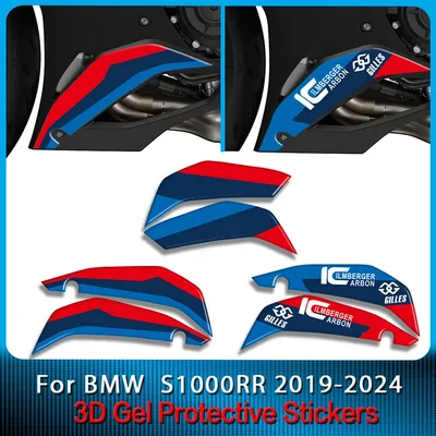 3D 젤 엔진 스포일러 보호대 스티커 페인트 보호 데칼, BMW S1000RR M1000RR M 모터스포츠 2019 2020 2021 2022 2023