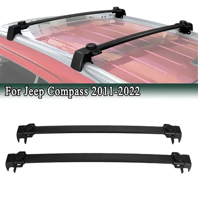 지프 컴패스 2011-2022 루프 랙 크로스 바, 68kg 하중, SUV 외부 루프탑 러기지, 카약 화물, 하드 쉘 캐리어 거치대
