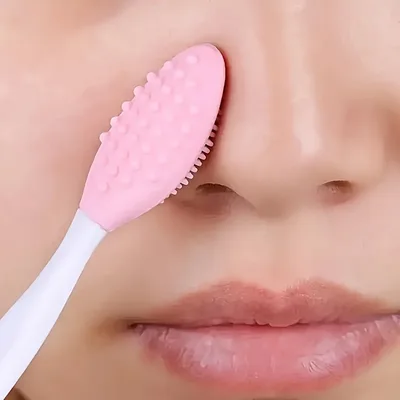 양면 실리콘 코 브러쉬, 부드러운 각질 클렌저, 다용도 애완동물 칫솔, 포름알데히드 프리 청소 도구