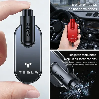 자동차 창 차단기 해머 안전 벨트 커터 Tesla Model 3 Highland 2023 Model S Model X Model Y 용 비상 탈출 도구
