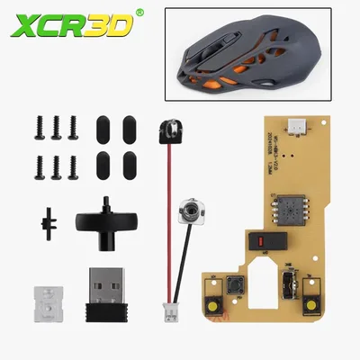 XCR 하드웨어 Bambu Lab 무선 컴퓨터 마우스 MH002 구성 요소 키트 3D 인쇄 DIY 크리 에이 티브 모델 3D 프린터 용 작은 모델 키트