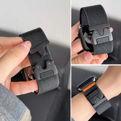 Apple Watch 울트라 2 밴드 용 낙하산 스트랩 49mm 45mm 46mm 44mm 42mm 40mm 41mm correa 팔찌 IWatch 시리즈 10 9 8 7 6 3 SE