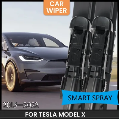 Tesla Model X 2015 - 2022 용 Erick의 와이퍼 전면 와이퍼 블레이드 앞 유리 앞 유리 레인 브러쉬 28 "+ 18" 와셔 노즐 포함