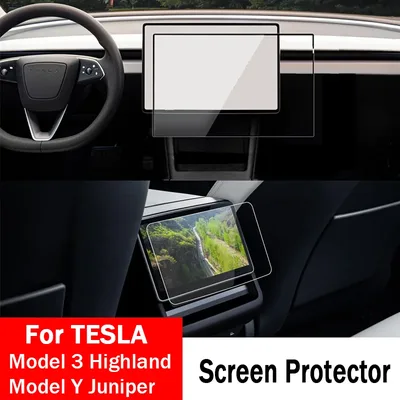 Tesla Model 3 Highland 2024 Model Y Juniper 2025 후면 센터 제어 화면 용 화면 보호 강화 유리 필름