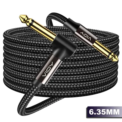 일렉트릭 기타 언밸런스 직각 악기 케이블, 만돌린 및 키보드 등용, TS 모노 잭, 6.35mm