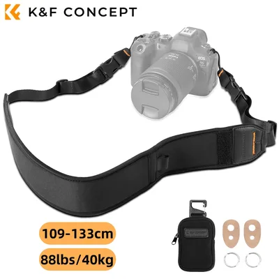 K&F CONCEPT 카메라 넥 스트랩 니콘 캐논 소니 DSLR SLR 미러리스 카메라 로프용 조절 가능한 넥 숄더 카메라 슬링 스트랩