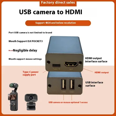 pocket3 action6 USB 카메라-HD, MI 컨버터 방송 콘솔 야외 스트리밍 교육용 캐스팅 Type-C 3.0 UVC-HD 변환기